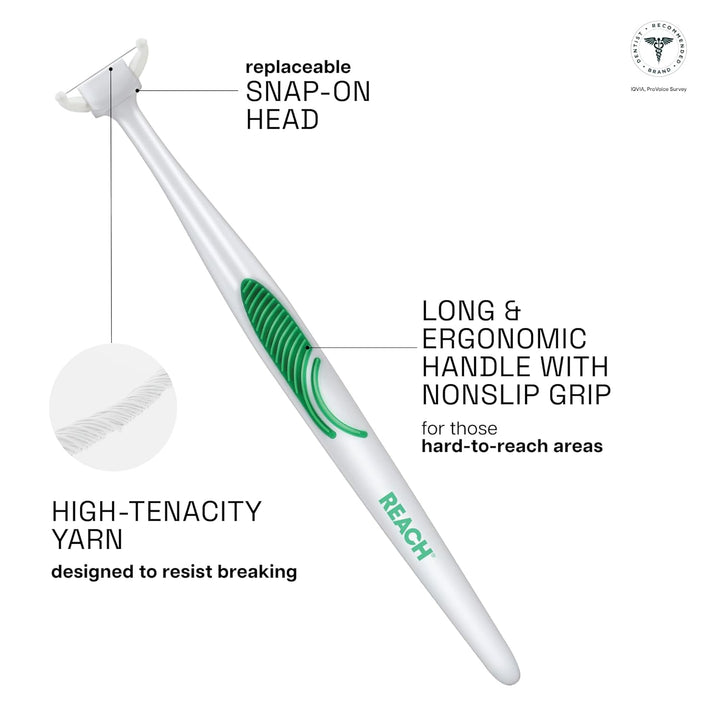 Ultraclean Access Flosser Bundle, Unflavored, Plaque Remover for Teeth, for Hard to  Areas, Oral Care, Pfas-Free, 1 Flosser Starter Kit + 3 Packs Refill Heads