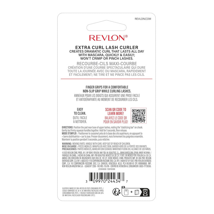 Extra Curl Lash Curler, Gives an All Day Dramatic Curl, with Finger Grips for a Non Slip Grip, Easy to Use, 1 Count