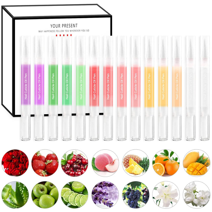 6Pcs Nail Cuticle Oils Nail Nutrition Oil Pen Nail Nourishment Pens 6 Smell Cuticle Revitalizer for Agnail Nourish Skin Nail Care (6Pcs)