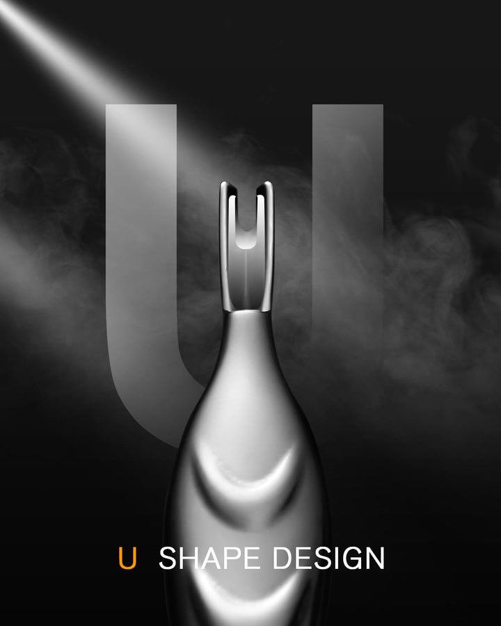 Cuticle Pusher with Fork, 2-In-1 Cuticle Trimmer Nail Care Tool, Stainless Steel Cuticle Remover Tool for Manicures and Pedicures - Silver