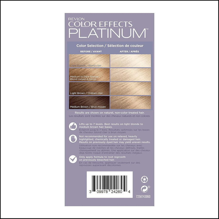 Color Effects Permanent Highlighting Kit, Ammonia & Paraben Free Hair Dye, 60 Platinum, 8 Oz (Pack of 1)