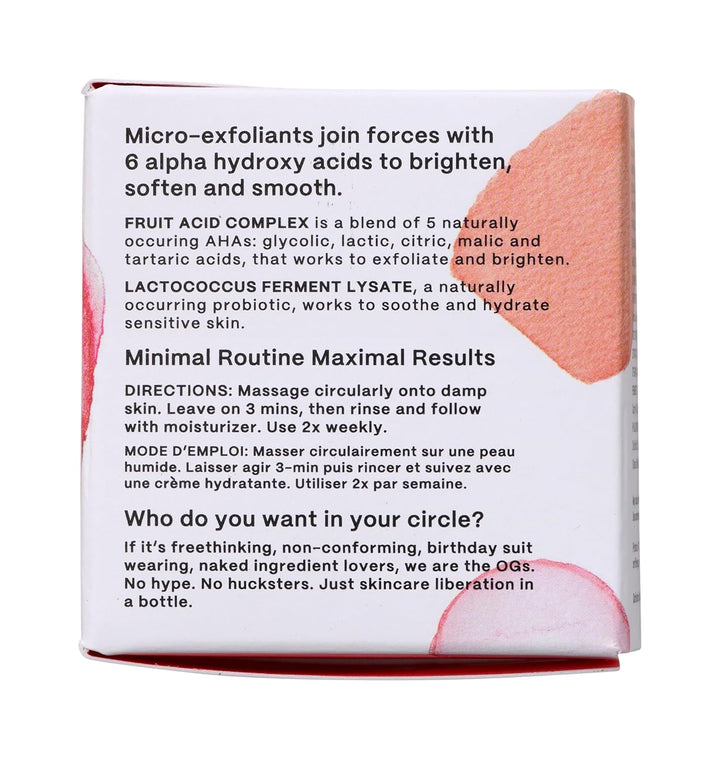 Microdermabrasion Facial - Exfoliating Face Scrub with Glycolic Acid, Mandelic Acid, AHA Complex & Hyaluronic Acid, 2.1 Fl Oz