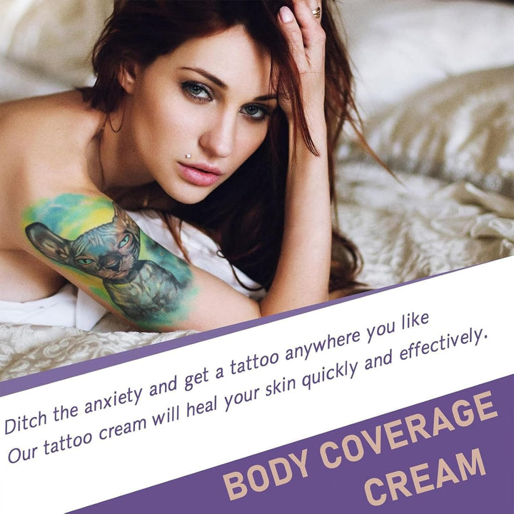 Body Coverage Perfector Waterproof, Body Perfector Skin Full Coverage, Body Makeup Waterproof No Transfer for Leg, Tattoo & Scar Cover-Up Makeup Long‑Lasting 2.5Oz(Natural)