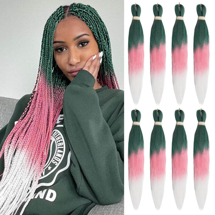 Long Purple Braiding Hair 30 Inch, Pre Stretched Synthetic Braiding Hair for Braids,2 Packs Purple Rumi Hair Extensions for Stage Party Halloween Costume Cosplay