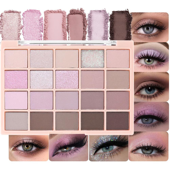 Neutral Nude Brown Smokey Eye Shadow Palette,Rose Gold Bronze Naked Cream Eyeshadow Palette Makeup,Natural Eyeshadow for Eyes Long Lasting Naturing-Looking