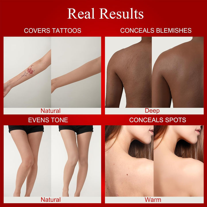 Body Coverage Perfector - Tattoo Cover up Makeup,Body Foundation,Waterproof No Transfer Leg & Body Makeup (Natural)