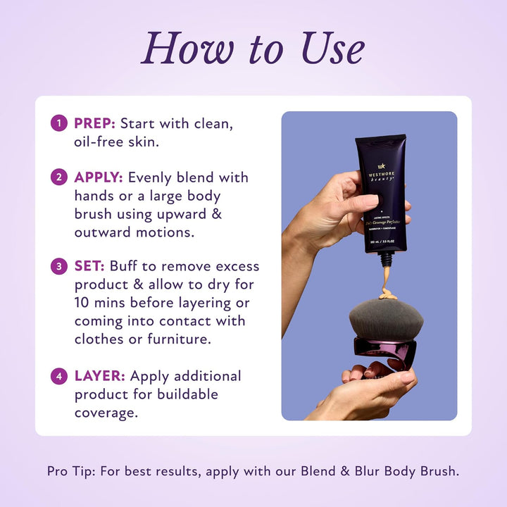 Body Coverage Perfector – Waterproof Leg & Body Makeup/Bronzer for Women - Best Tattoo Cover up Makeup & Tattoo Concealer - 3.5 Oz Natural Radiance