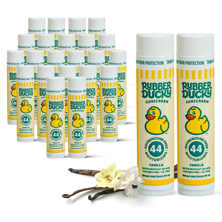 | Lip Balm with SPF 44, Water Resistant Sunscreen Lip Balm | Vegan, Untinted, Vanilla Flavor, with Vitamin E | All Season - Broad Spectrum Sunscreen for Lips