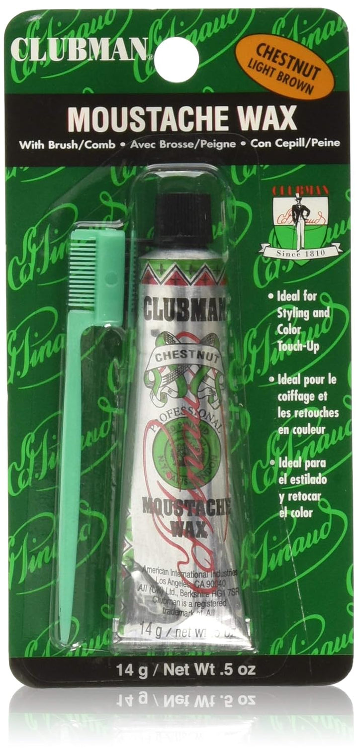 Pinaud Moustache Wax with Comb Applicator, Neutral, 0.5 Oz (Pack of 3)