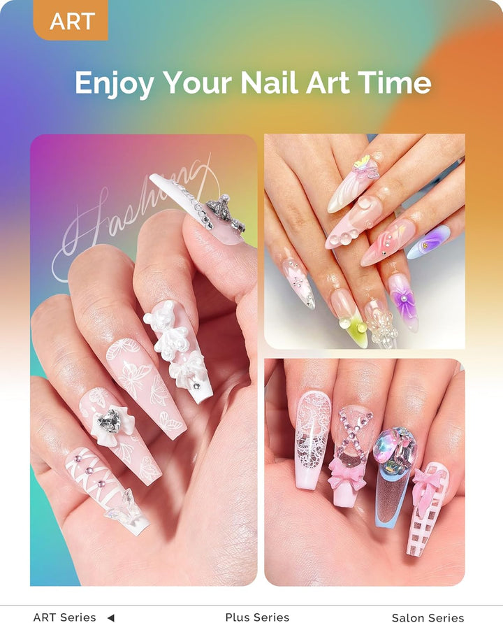 Handheld UV Light for Gel Nails with Stand, Mini Portable Cordless Nail Lamp with LCD Display, Eye-Protective Cover, Flash Curing for Glue, White