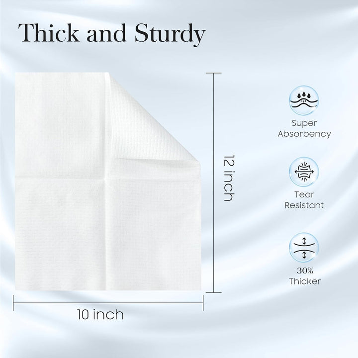 100 Count (2 Box) XL Disposable Face Towels 10” X 12”, 100% Viscose Fibre, Soft & Skin Friendly Face Towelettes Disposable, Facial Tissue Wipes for Women Cleansing