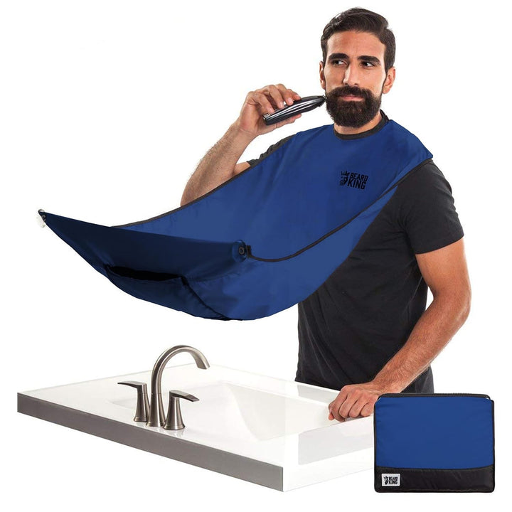 Beard Bib Apron - Shaving Set for Dad - as Seen on Shark Tank - Men'S Hair Catcher for Shaving - Grooming Accessories, Black