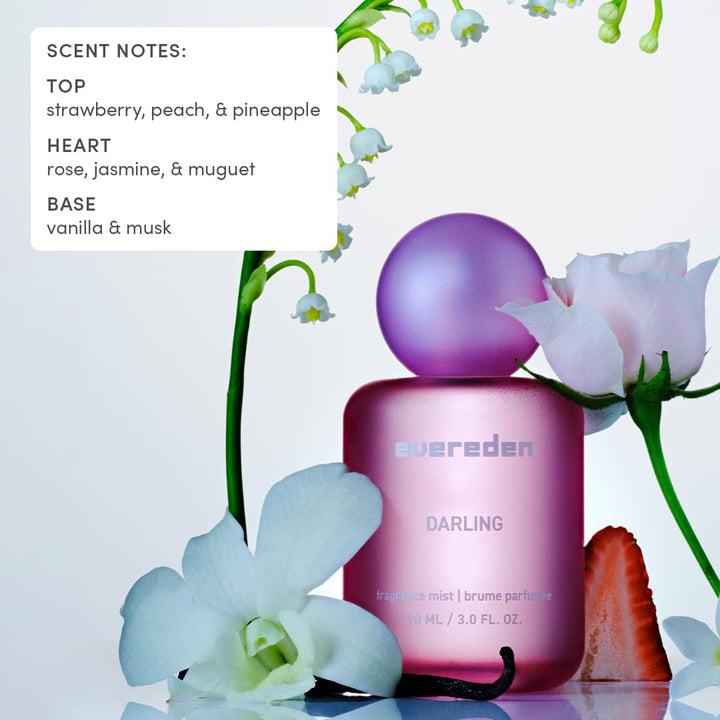 Fragrance Hair and Body Mist - Darling: Clean and Vegan Collectible Hair and Body Spray for Teen Girls - Amplify Your Self Expression with Iconic Scents in Aesthetic Bottles