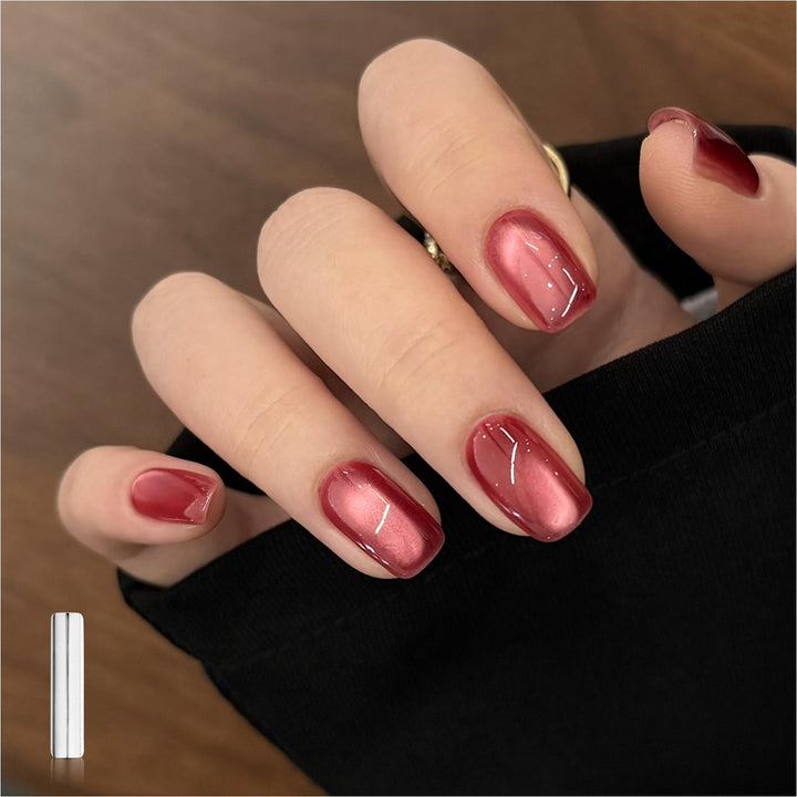 Glassy Cat Eye Gel Nail Polish, 16Ml Glitter Holographic UV Gel Polish with Magnet, Reflective Translucent, 2341 Silvery Moonlight