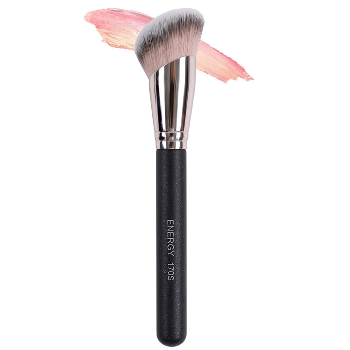 Concealer Brush under Eye Mini Angled Flat Top Kabuki Nose Contour Brush for Concealing Blending Setting Buffing with Powder Liquid Cream Cosmetic Pro Small Makeup Foundation Brushes 270