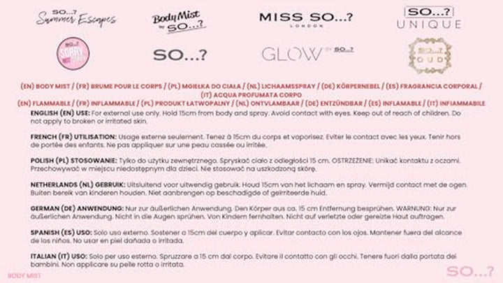 Unique Body Mist Set - Perfumes for Women with Fresh, Floral, Sweet Scents - 6 Hour Wear Body Spray for Women - Travel Size Gift Set - 6 Pcs