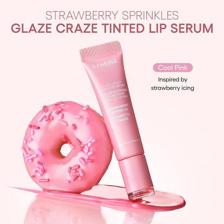 Glaze Craze Tinted Lip Serum: Hydrating Lip Serum for Glossy, Nourished Lips with Plumping Polypeptides