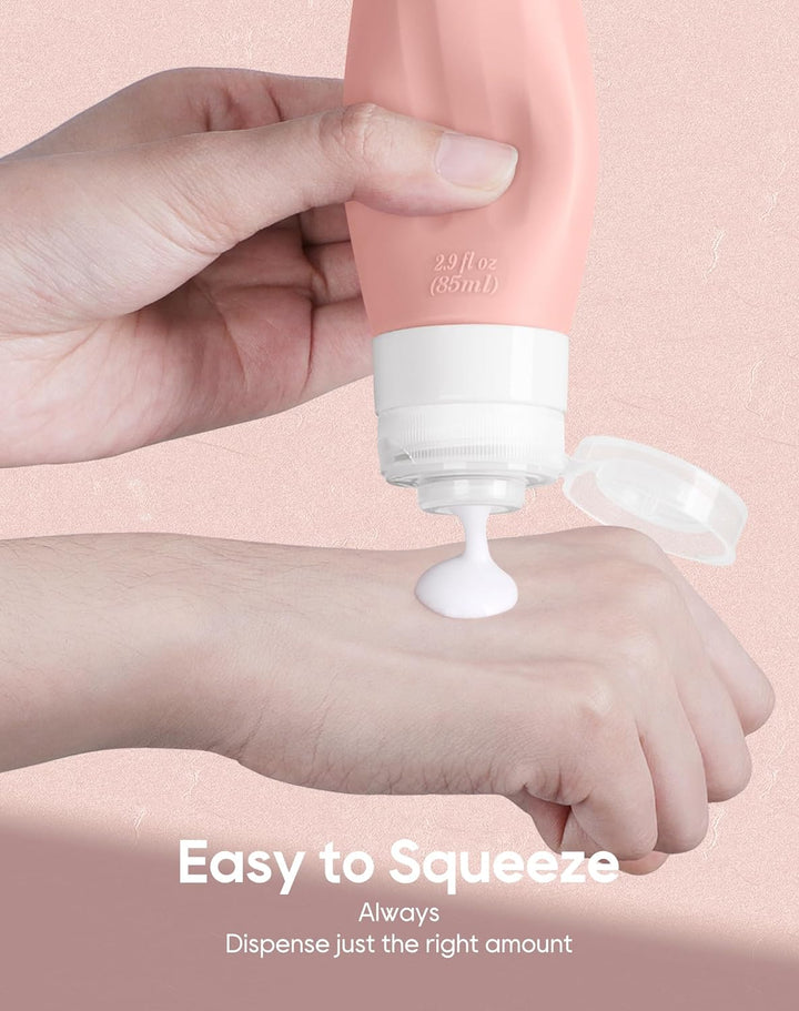 16 Pack Travel Bottles Set for Toiletries, TSA Approved Travel Containers Leak Proof Silicone Squeezable Travel Accessories 2Oz 3Oz for Shampoo Conditioner Lotion Body Wash (BPA Free)