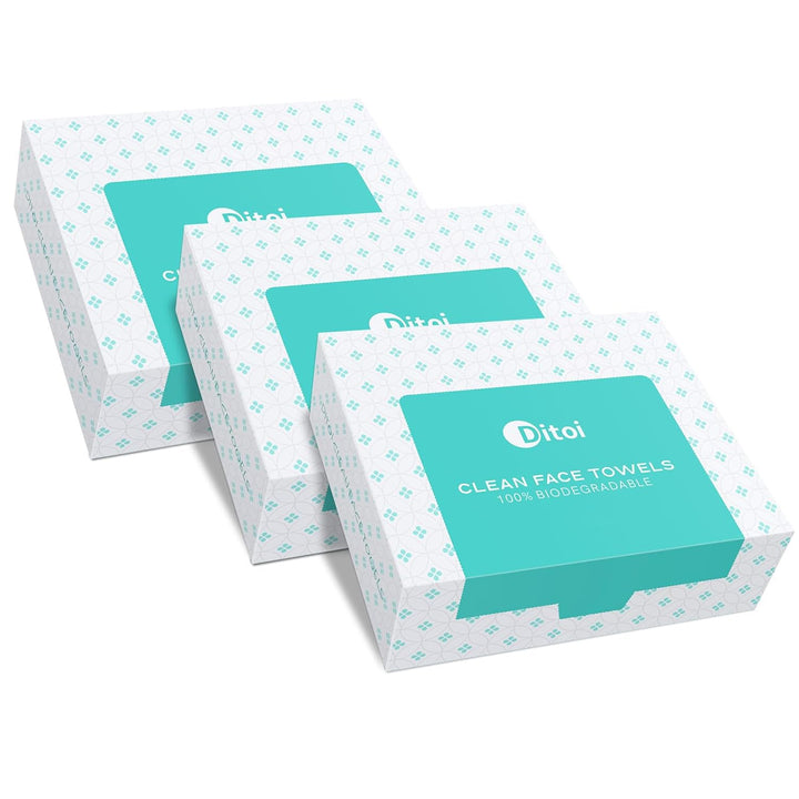 Face Towels, 10"×12" Disposable Face Towel, Face Towelettes XL, Ultra Soft Makeup Remover Dry Wipes, Thick Face Towel for Sensitive Skin, 50 Count (1 Pack)