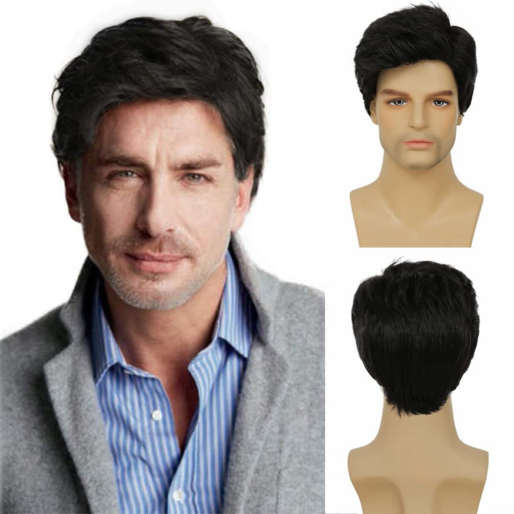 Mullet Wigs for Men 80S Costumes Fancy Party Accessory Cosplay Halloween Wig (Light Brown)