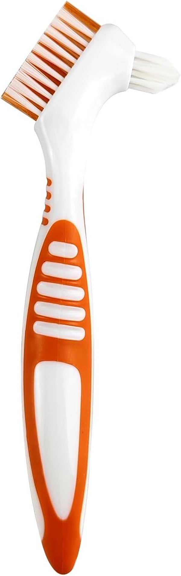 Random Color Premium Dual-Sided Denture Cleaning Brush with Multi-Layered Soft Bristles and Rubber Anti-Slip Handle - Portable False Teeth Cleaning Tool for Efficient Denture Care (1)