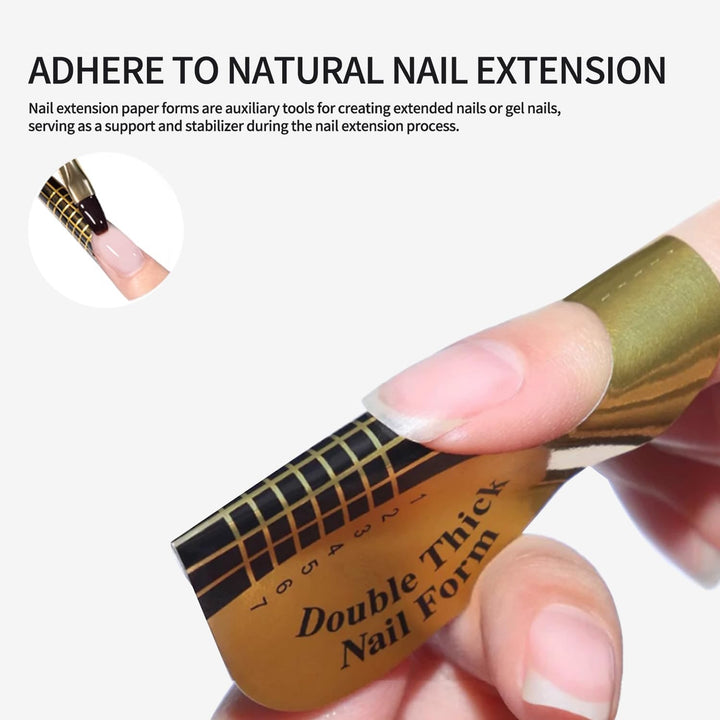 Nail Forms for Builder Gel 100Pcs Nail Extension Forms Beautiful for DIY at Home Nail Forms for Acrylic Nails Create Long Lasting Gel Extensions Professional Nail Art Supplies