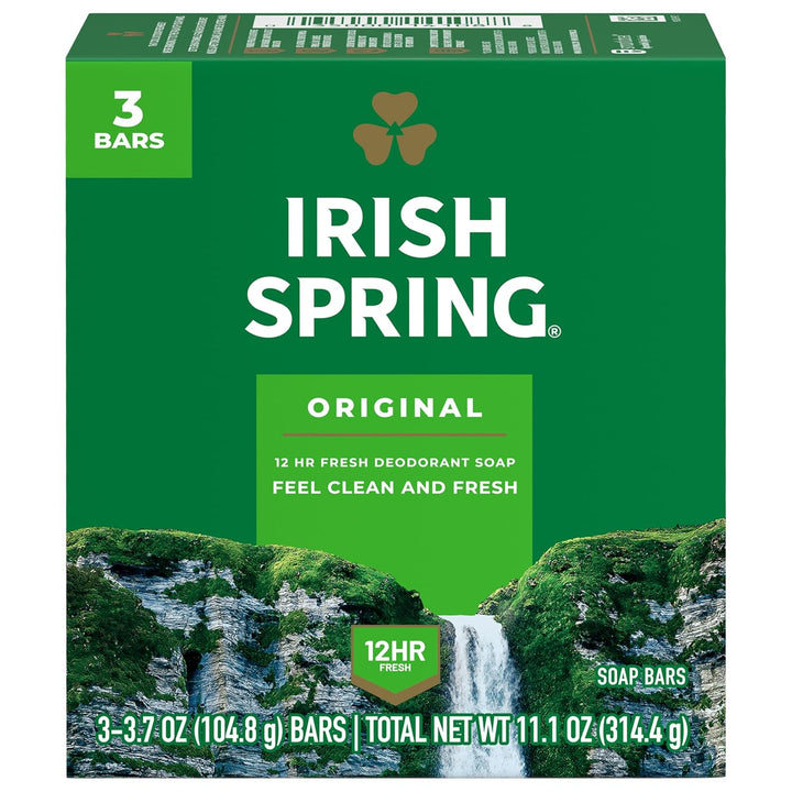 Bar Soap for Men, Original Clean, Smell Fresh and Clean for 12 Hours, Men Soap Bars for Washing Hands and Body, Mild for Skin, Recyclable Carton, 3.7 Ounce - 3 Count (Pack of 8)