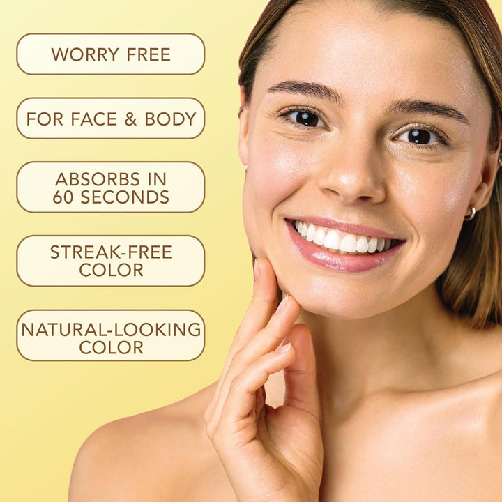 Natural Glow Hydra Gel Moisturizer, Hyaluronic Acid Tanning Lotion, Hydrating Tanning Gel, Fragrance-Free Self Tanner, Medium to Deep Skin Tones 8.3 Oz