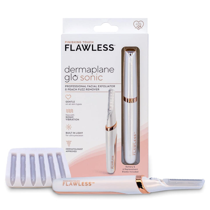 Dermaplane Facial Exfoliator and Hair Remover, Facial Hair Removal for Women, 6 Count