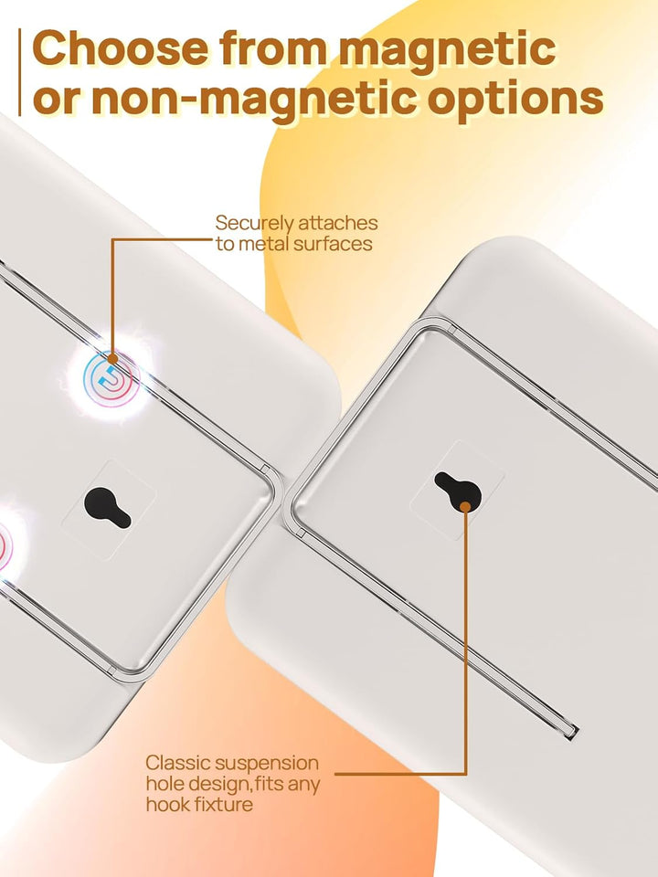 Desk Makeup Mirror, 8 X 5 Inches Table Mirror with Foldable Stand and Hanging Hole for Shaving and Travelling, White