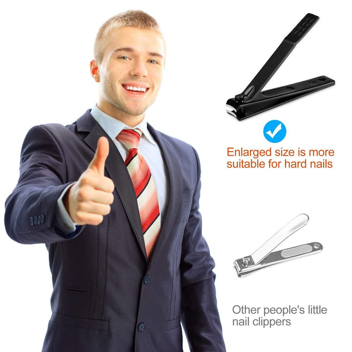 Manicure Set Men Personal Care Tools Accessories Finger and Toe Nail Clippers Kit Professional Manicure Pedicure Kit with Travel Case Nail Grooming Kit Present for Men Husband Boyfriend Parent