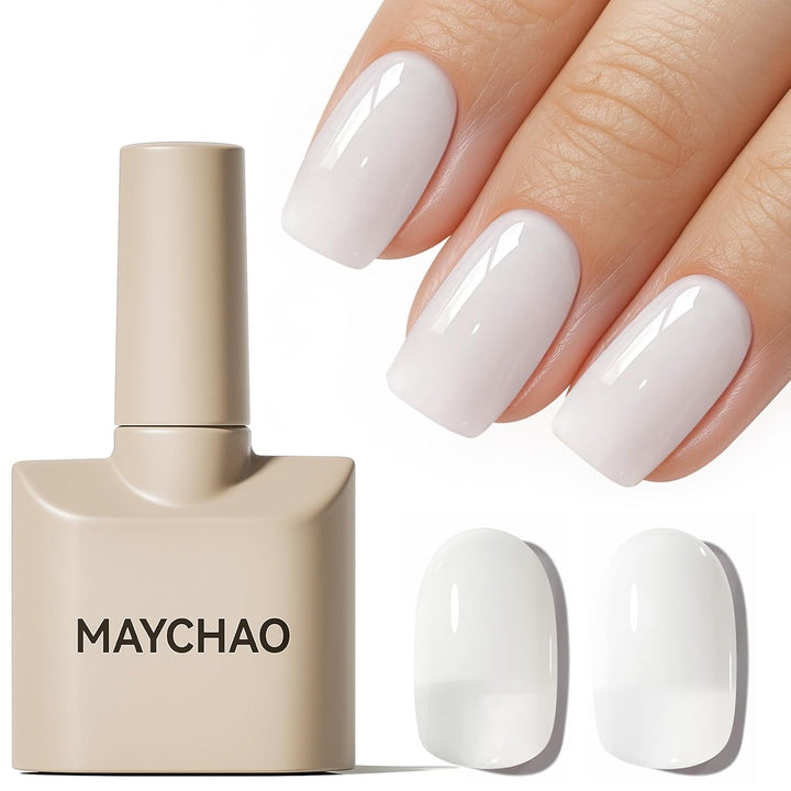 15ML Jelly Sheer Tortoise Gel Nail Polish 1Pc Transparent Hot Cocoa Amber Gel Polish Soak off UV LED Translucent Nail Polish Nail Art Starter Manicure Salon DIY at Home, 0.5 OZ