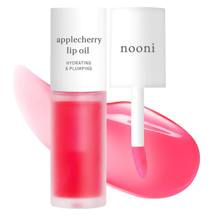 Korean Lip Oil - Applepeony | Long-Lasting, Moisturizing, Plumping, Revitalizing for Dry Lips, Waterproof, No Peel Off, Hydrating, Nourishing Crystal Clear, 0.12 FL Oz