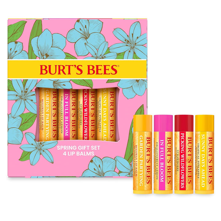Lip Balm - Original Beeswax, Lip Moisturizer with Responsibly Sourced Beeswax, Tint-Free, Natural Origin Conditioning Treatment, 4 Tubes, 0.15 Oz.