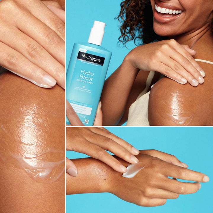 Hydro Boost Body Gel Cream, Hydrating Body Lotion with Hyaluronic Acid for Normal to Dry Skin, Lightweight Fragrance-Free Hyaluronic Acid Moisturizer, 16 OZ