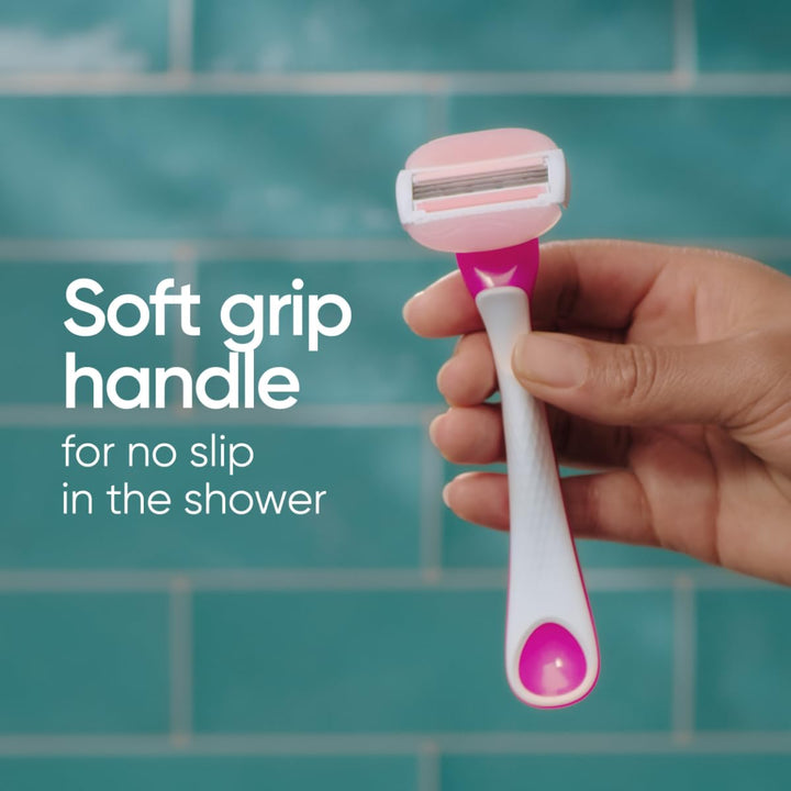 Comfortglide Disposable Razors for Women, 2 Count, White Tea Scented Moisture Bars for a Smooth Shave