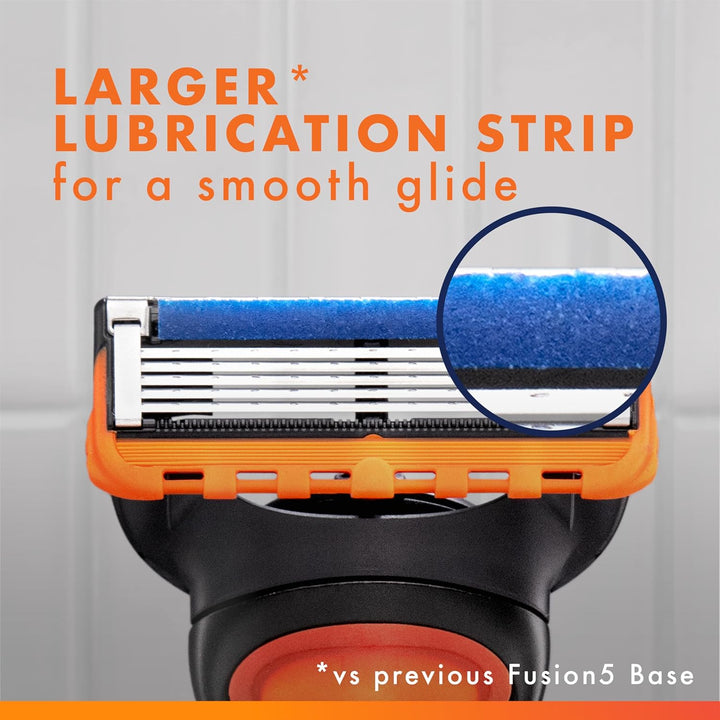 Fusion5 Razors for Men, 1 Razor, 4 Blade Refills, Lubrastrip for a More Comfortable Shave