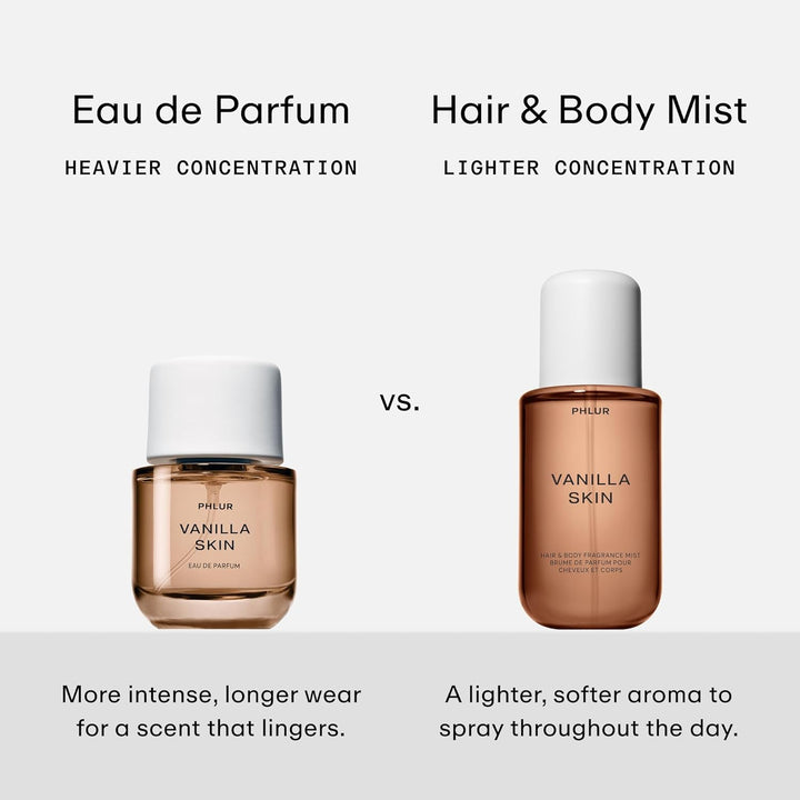 Vanilla Skin Body Mist - Hair & Body Fragrance Mist - Vanilla Body Spray with Pink Pepper, Cashmere Wood & Sandalwood (8 Fl Oz)