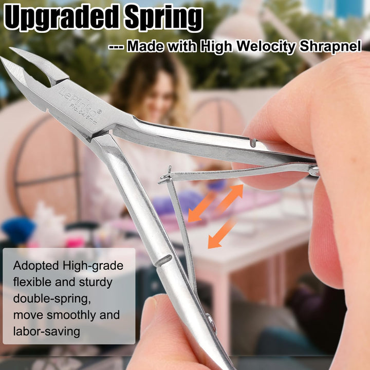 4 Packs Upgraded Cuticle Trimmer Kit, Sharp Dead Skin Clipper, Labor-Saving Cuticula Remover for Fingernail Toenail, Manicure Pedicure Tool for Women Men, 5Mm Jaw