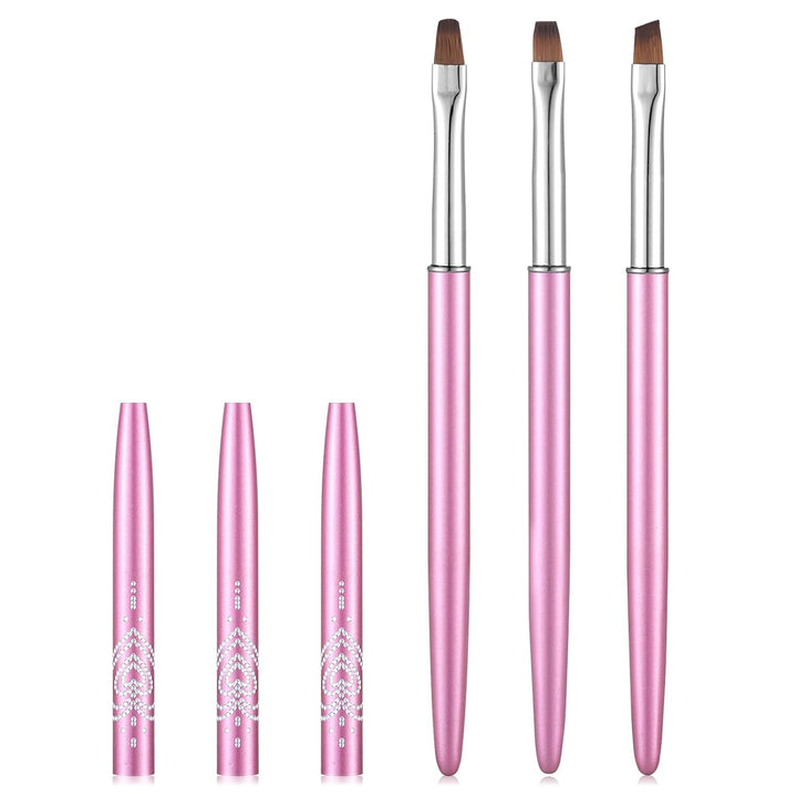 Nail Art Clean up Brushes,Nail Brushes for Cleaning Polish Mistakes on the Cuticles, Acetone Resistant Nail Brush, Fingernail Cleaning Brushes for Nail Art and Designs (2 Pcs Round&Angled)