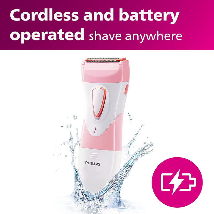 Satinshave Essential Women’S Wet & Dry Electric Shaver for Legs & Body, Cordless, with Hypoallergenic Foil, HP6306/50