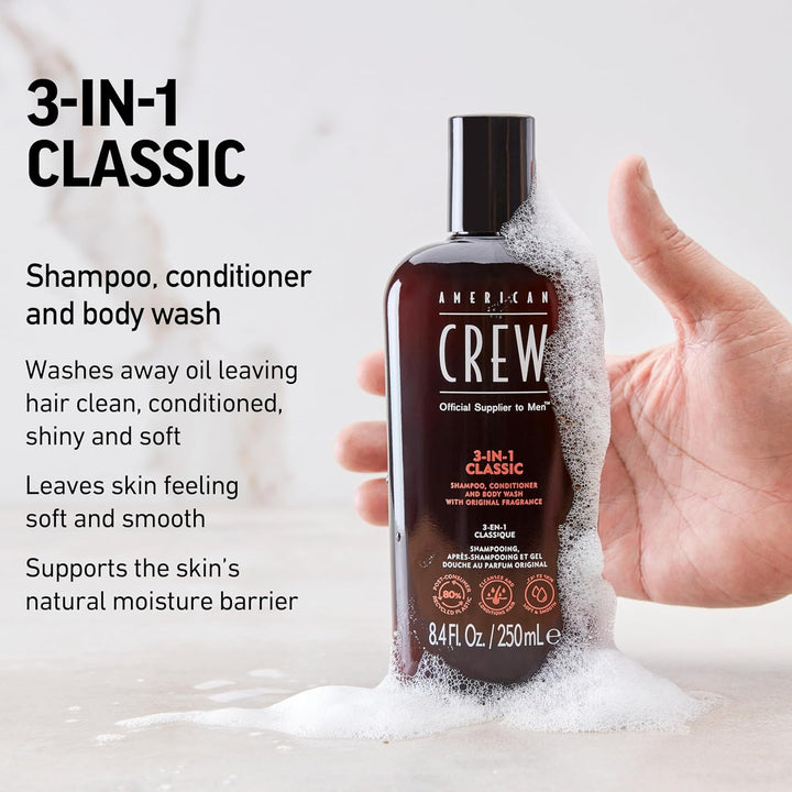 Shampoo, Conditioner & Body Wash for Men, 3-In-1, 33.8 Fl Oz