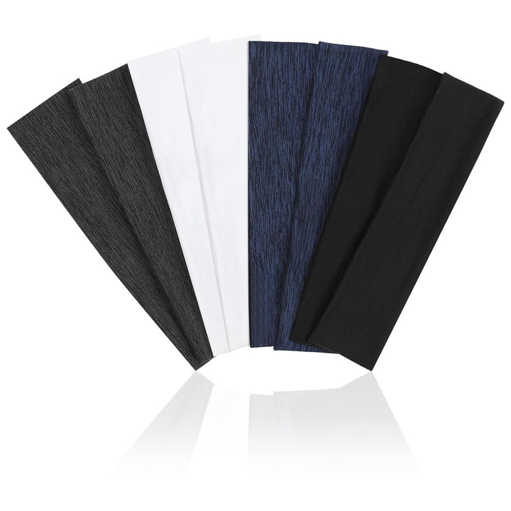 8 Pack Sport Headbands for Women, Elastic Soft Fabric Non-Slip Hair Bands Hair Warp for Daily Workout Yoga Running Sports