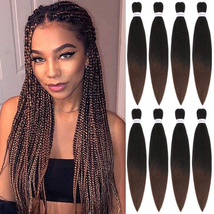 Purple Braiding Hair Pre Stretched Long Braid 30 Inch 2 Packs Professional Braiding Hair Extensions Synthetic Crochet Twist Braids (30 Inch, Purple)