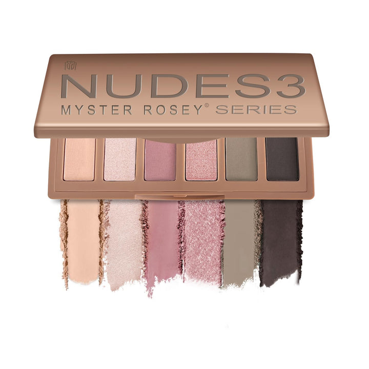 Nudes 2 Series Mini Eyeshadow Palette, Velvety Matte&Satin Finish, 6 Nude Taupe & Brown Neutral Eye Shadows, Travel Friendly Size, Vegan, Cruelty -Free