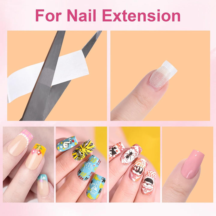 Silk Nail Wrap Self Adhesive Repair Silk Nails Nail Break Split Repair Reinforcement Bandage Nail Extension Sticker Manicure Tools for Home DIY and Salon Use