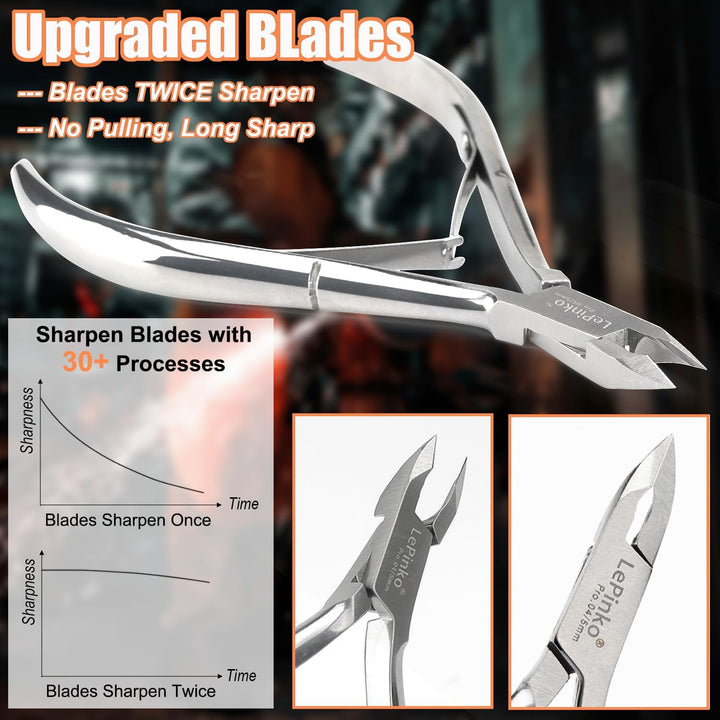 4 Packs Upgraded Cuticle Trimmer Kit, Sharp Dead Skin Clipper, Labor-Saving Cuticula Remover for Fingernail Toenail, Manicure Pedicure Tool for Women Men, 5Mm Jaw