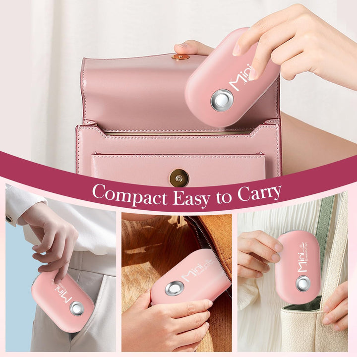 Mini Lash Fan for Eyelash Extensions Portable Handheld Eyelash Fan Dryer with USB-C Rechargeable Lash Extension Fans with Air Blower for Makeup Drying & Cooling, Pink