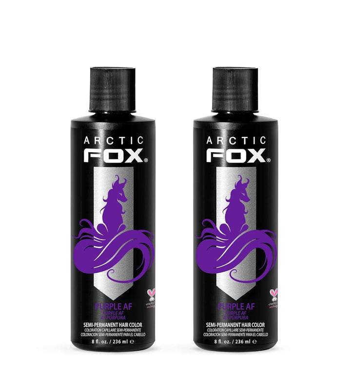 Vegan and Cruelty-Free Semi-Permanent Hair Color Dye (8 Fl Oz, PURPLE AF)
