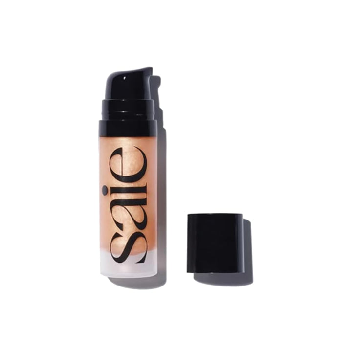 Mini Glowy Super Gel - Hydrating Makeup Primer and Illuminating Glow Serum Enriched with Vitamin C and Squalane Oil - All-Over Liquid Highlighter Makeup for Instant Glass Skin - Starglow (0.5 Oz)